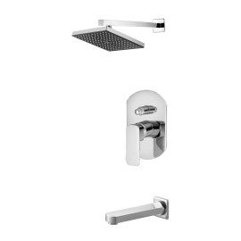 VIVID  COLLECTION / C.P. RAIN SHOWER,SINGLE LEVER 4 WAY DIVERTOR, & BATH TUB SPOUT